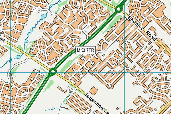 MK3 7TR map - OS VectorMap District (Ordnance Survey) MK3 7TR map - OS VectorMap District (Ordnance Survey)