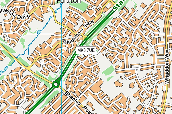 MK3 7UE map - OS VectorMap District (Ordnance Survey) MK3 7UE map - OS VectorMap District (Ordnance Survey)
