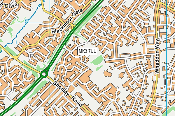 MK3 7UL map - OS VectorMap District (Ordnance Survey) MK3 7UL map - OS VectorMap District (Ordnance Survey)