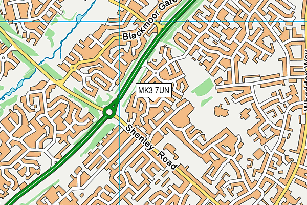MK3 7UN map - OS VectorMap District (Ordnance Survey) MK3 7UN map - OS VectorMap District (Ordnance Survey)
