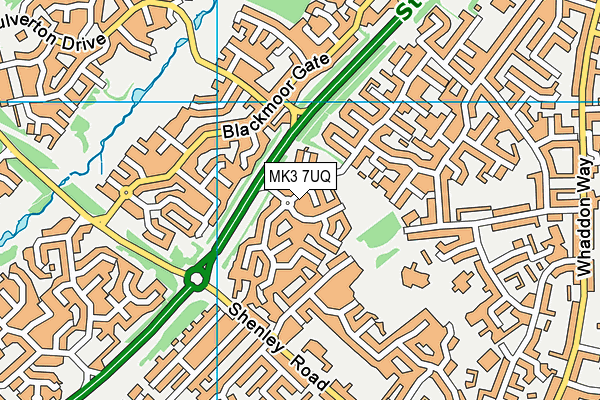 MK3 7UQ map - OS VectorMap District (Ordnance Survey)