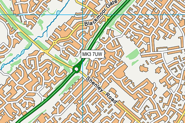 MK3 7UW map - OS VectorMap District (Ordnance Survey) MK3 7UW map - OS VectorMap District (Ordnance Survey)