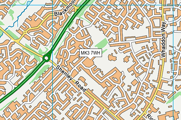 MK3 7WH map - OS VectorMap District (Ordnance Survey) MK3 7WH map - OS VectorMap District (Ordnance Survey)