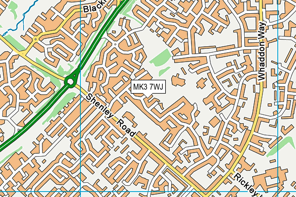 MK3 7WJ map - OS VectorMap District (Ordnance Survey) MK3 7WJ map - OS VectorMap District (Ordnance Survey)