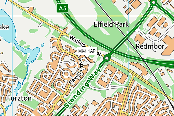 MK4 1AP map - OS VectorMap District (Ordnance Survey) MK4 1AP map - OS VectorMap District (Ordnance Survey)