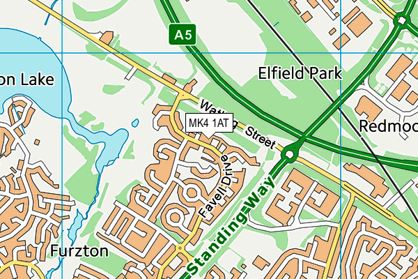 MK4 1AT map - OS VectorMap District (Ordnance Survey) MK4 1AT map - OS VectorMap District (Ordnance Survey)