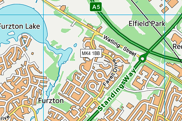 MK4 1BB map - OS VectorMap District (Ordnance Survey) MK4 1BB map - OS VectorMap District (Ordnance Survey)