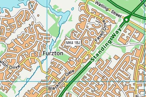 MK4 1BJ map - OS VectorMap District (Ordnance Survey) MK4 1BJ map - OS VectorMap District (Ordnance Survey)