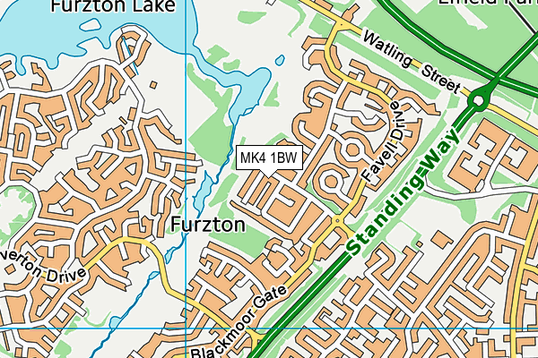 MK4 1BW map - OS VectorMap District (Ordnance Survey) MK4 1BW map - OS VectorMap District (Ordnance Survey)