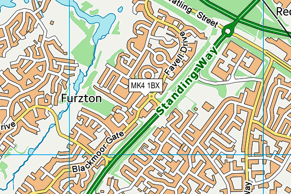 MK4 1BX map - OS VectorMap District (Ordnance Survey) MK4 1BX map - OS VectorMap District (Ordnance Survey)