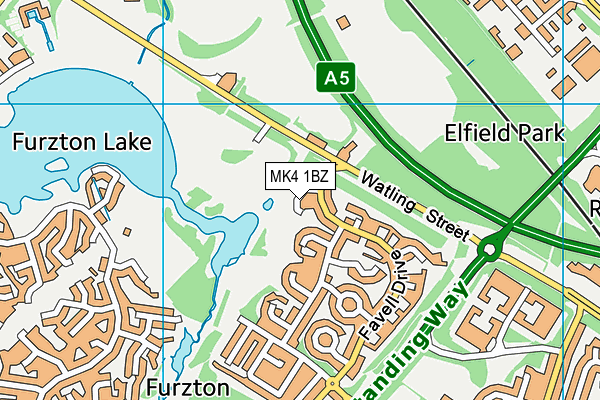 MK4 1BZ map - OS VectorMap District (Ordnance Survey) MK4 1BZ map - OS VectorMap District (Ordnance Survey)