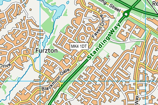 MK4 1DT map - OS VectorMap District (Ordnance Survey) MK4 1DT map - OS VectorMap District (Ordnance Survey)