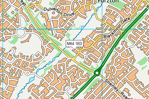 MK4 1ED map - OS VectorMap District (Ordnance Survey) MK4 1ED map - OS VectorMap District (Ordnance Survey)