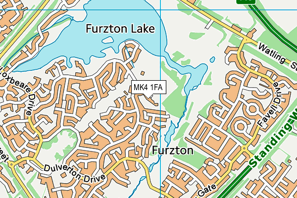 MK4 1FA map - OS VectorMap District (Ordnance Survey) MK4 1FA map - OS VectorMap District (Ordnance Survey)