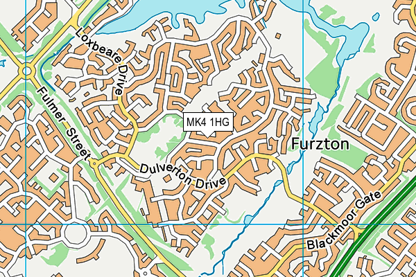 MK4 1HG map - OS VectorMap District (Ordnance Survey)