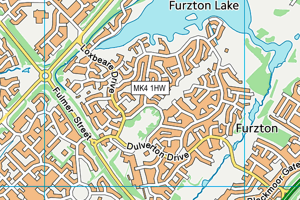 MK4 1HW map - OS VectorMap District (Ordnance Survey) MK4 1HW map - OS VectorMap District (Ordnance Survey)