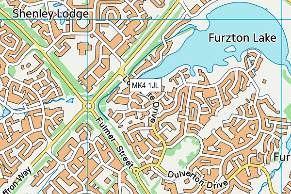 MK4 1JL map - OS VectorMap District (Ordnance Survey)