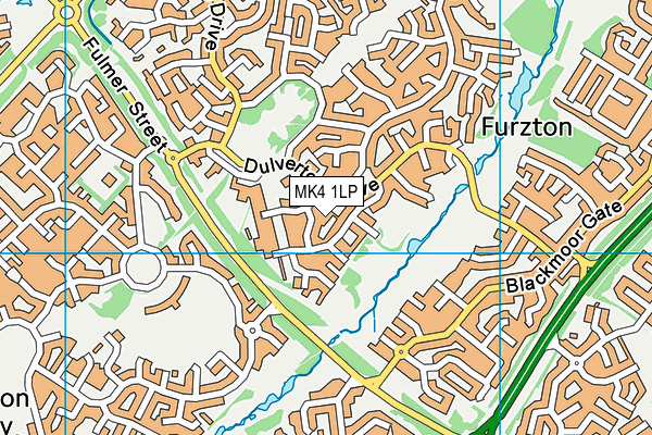 MK4 1LP map - OS VectorMap District (Ordnance Survey)
