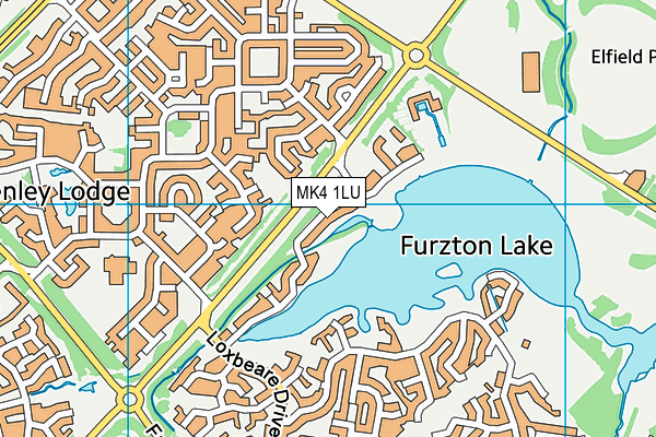 MK4 1LU map - OS VectorMap District (Ordnance Survey)