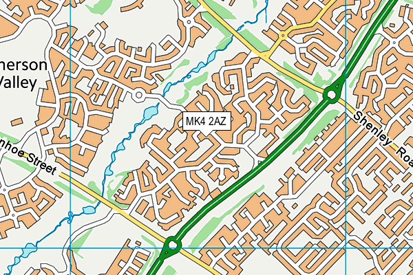 MK4 2AZ map - OS VectorMap District (Ordnance Survey) MK4 2AZ map - OS VectorMap District (Ordnance Survey)