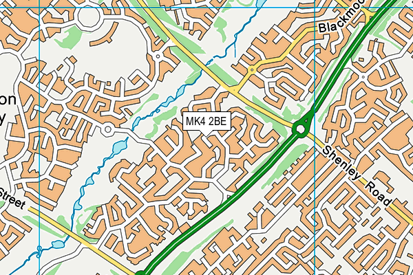 MK4 2BE map - OS VectorMap District (Ordnance Survey) MK4 2BE map - OS VectorMap District (Ordnance Survey)