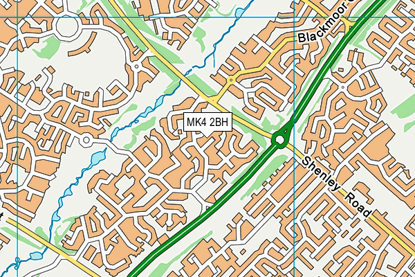 MK4 2BH map - OS VectorMap District (Ordnance Survey) MK4 2BH map - OS VectorMap District (Ordnance Survey)