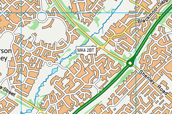 MK4 2BT map - OS VectorMap District (Ordnance Survey) MK4 2BT map - OS VectorMap District (Ordnance Survey)