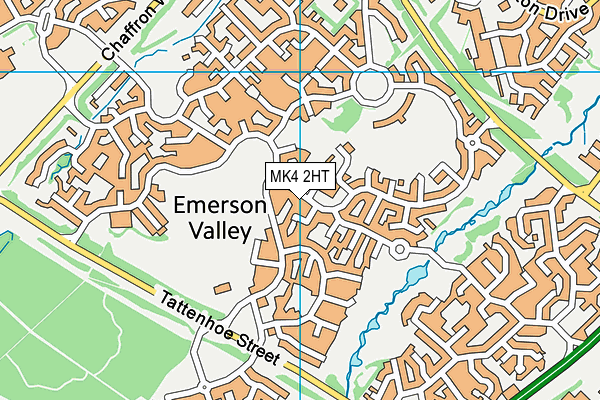 MK4 2HT map - OS VectorMap District (Ordnance Survey)