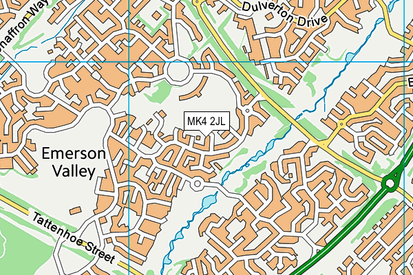 MK4 2JL map - OS VectorMap District (Ordnance Survey)
