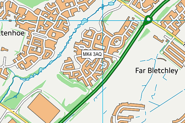 MK4 3AQ map - OS VectorMap District (Ordnance Survey) MK4 3AQ map - OS VectorMap District (Ordnance Survey)