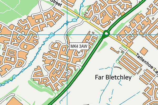 MK4 3AW map - OS VectorMap District (Ordnance Survey) MK4 3AW map - OS VectorMap District (Ordnance Survey)