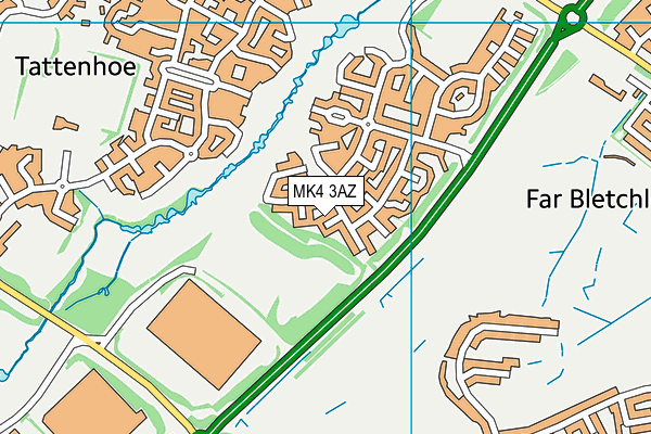 MK4 3AZ map - OS VectorMap District (Ordnance Survey) MK4 3AZ map - OS VectorMap District (Ordnance Survey)