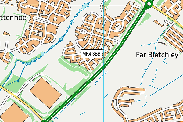 MK4 3BB map - OS VectorMap District (Ordnance Survey) MK4 3BB map - OS VectorMap District (Ordnance Survey)