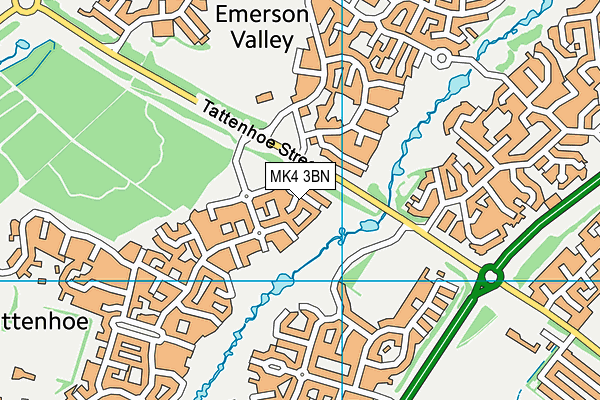 MK4 3BN map - OS VectorMap District (Ordnance Survey) MK4 3BN map - OS VectorMap District (Ordnance Survey)