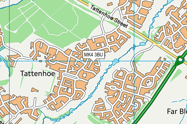 MK4 3BU map - OS VectorMap District (Ordnance Survey) MK4 3BU map - OS VectorMap District (Ordnance Survey)