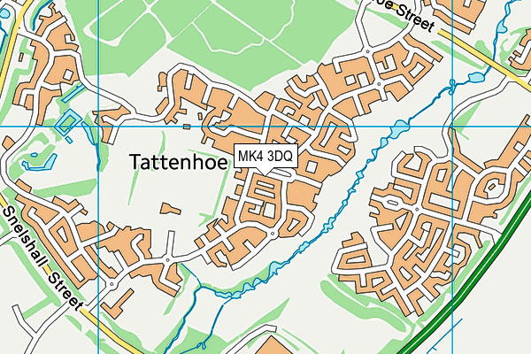 MK4 3DQ map - OS VectorMap District (Ordnance Survey) MK4 3DQ map - OS VectorMap District (Ordnance Survey)