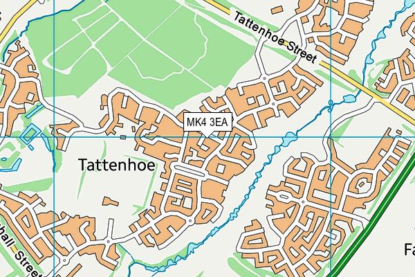 MK4 3EA map - OS VectorMap District (Ordnance Survey)
