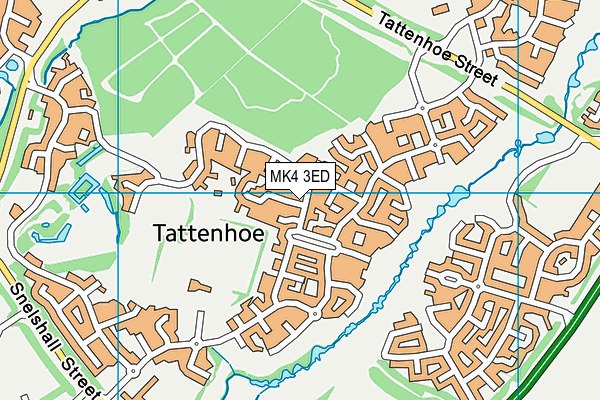 MK4 3ED map - OS VectorMap District (Ordnance Survey)