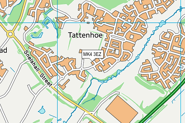 MK4 3EZ map - OS VectorMap District (Ordnance Survey)