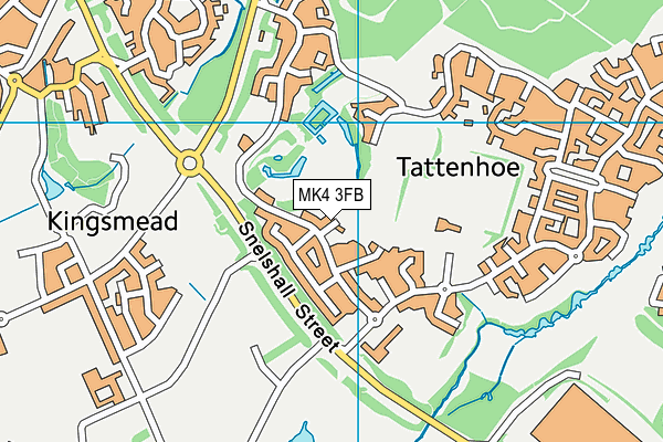 MK4 3FB map - OS VectorMap District (Ordnance Survey) MK4 3FB map - OS VectorMap District (Ordnance Survey)
