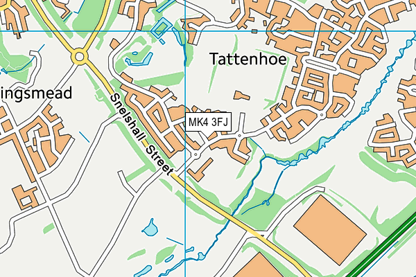 MK4 3FJ map - OS VectorMap District (Ordnance Survey) MK4 3FJ map - OS VectorMap District (Ordnance Survey)
