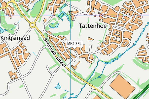 MK4 3FL map - OS VectorMap District (Ordnance Survey) MK4 3FL map - OS VectorMap District (Ordnance Survey)