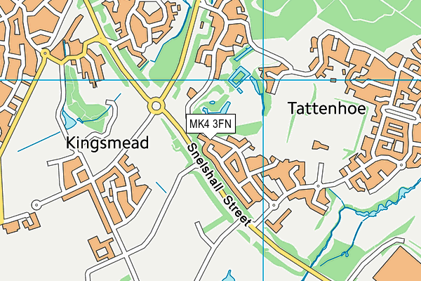 MK4 3FN map - OS VectorMap District (Ordnance Survey) MK4 3FN map - OS VectorMap District (Ordnance Survey)