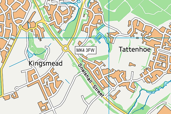 MK4 3FW map - OS VectorMap District (Ordnance Survey) MK4 3FW map - OS VectorMap District (Ordnance Survey)