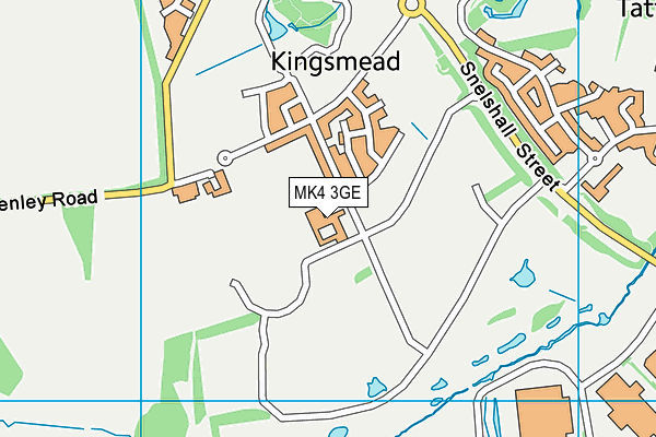 MK4 3GE map - OS VectorMap District (Ordnance Survey) MK4 3GE map - OS VectorMap District (Ordnance Survey)