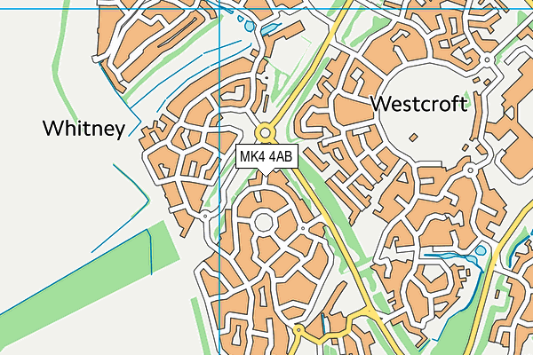 MK4 4AB map - OS VectorMap District (Ordnance Survey) MK4 4AB map - OS VectorMap District (Ordnance Survey)