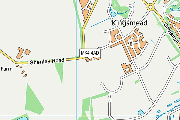 MK4 4AD map - OS VectorMap District (Ordnance Survey) MK4 4AD map - OS VectorMap District (Ordnance Survey)