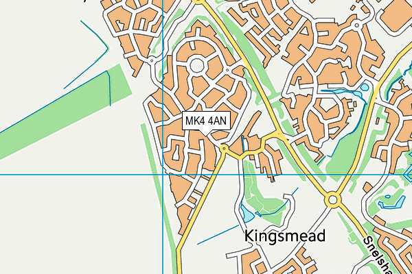MK4 4AN map - OS VectorMap District (Ordnance Survey) MK4 4AN map - OS VectorMap District (Ordnance Survey)