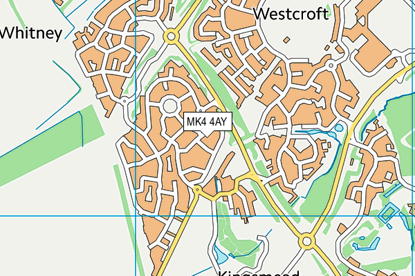 MK4 4AY map - OS VectorMap District (Ordnance Survey) MK4 4AY map - OS VectorMap District (Ordnance Survey)