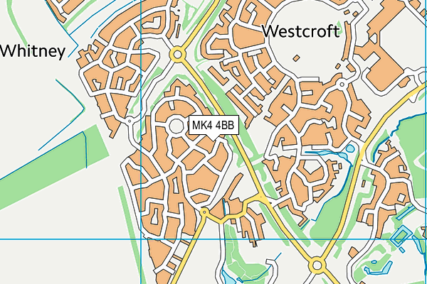 MK4 4BB map - OS VectorMap District (Ordnance Survey) MK4 4BB map - OS VectorMap District (Ordnance Survey)